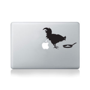 Banksy Chicken and Frying Egg Macbook Decal