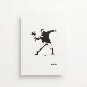 Banksy Man Throwing Flowers Giclee Print