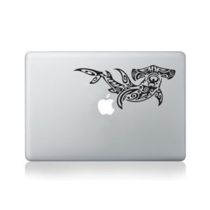 tribal hammerhead macbook sticker